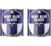 151 Navy Blue Gloss Non-Drip Paint, Professional, Rich Colour, Smooth Finish, Fast-Drying Durable, Long-Lasting, Ideal for DIY Users, Hobbyists, Decorators & Repair Tasks, 300ml (Pack of 2)