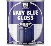 151 Navy Blue Gloss Non-Drip Paint, Professional, Rich Colour, Smooth Finish, Fast-Drying Durable, Long-Lasting, Ideal for DIY Users, Hobbyists, Decorators & Repair Tasks, 300ml (Pack of 1)