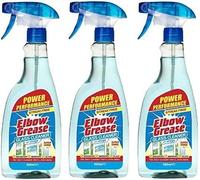 151 Products 3 x 500ml Elbow Grease Glass Cleaner With Vinegar Super Shine Streak Free Cleaning