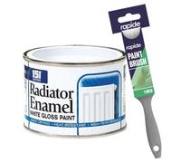 151 Radiator Enamel White Paint 180Ml + Paint Brush
