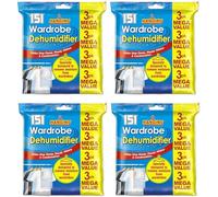 151 Set of 12 - Hanging Wardrobe Dehumidifier, Condensation Remover, Moisture Absorber, Dehumidifiers for Home Damp, Mould, Moisture in Wardrobe, Bedroom, Caravan, Bathroom, Basement