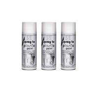 151 Spray to Plastic Paint, White Gloss, Professional Finish, Weather Resistant, Quick Drying, 400ml, Pack of 3