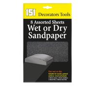 151 Wet and Dry Assorted Sandpaper - Large Sheets (8 Pack)