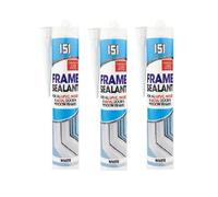 151 White Frame Sealant - For all UPVC, Wood & Metal Door & Window Frames - Set of 3 Cartridges