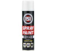 151 White Gloss Multi-Purpose Aerosol Spray Paint 250ml (10 Pack)