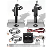 15101-104 9” X 12” Standard Boat Trim Tab Kit, 12V Electric Trim Tabs with Double Rocker Switch Perfectly Fits for 16-25 ft Boats