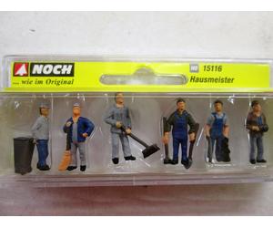 15116 Noch HO 6 characters condominium porters as in the photo scale 1:87