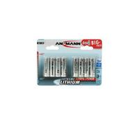 1512-0012 Ansmann Battery , Extreme Lithium AA 8 Pack