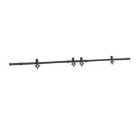 (152.5 cm) vidaXL Sliding Door Hardware Kit 213,5 cm Steel Black sliding door hardware