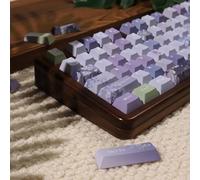 152 Keys Dye Sub PBT Custom Keycaps Cherry Profile Purple Blossom Keycaps Set Fit for Mechanical Keyboards Alice Keyboard Cherry Mx Switches