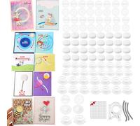 152 Pcs/Set Gliders and Mini Action Wobbles Set with Cutting Dies Double Sided Adhesive Circles for Small Wobblers Movers Card Making DIY Scrapbooking Arts Projects Scrapbooking Tools