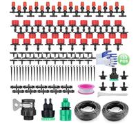 152 Piece Irrigation Set, 30 m Adjustable Garden System Sprinkler and Automatic Dripper, Micro Irrigation with Nozzle, for Vegetable Garden, Landscape, Greenhouse, Flower Bed