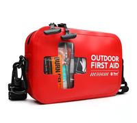 152 Pieces Waterproof First Aid Kit, Portable Small Boat Dry Bag, Emergency Kit, Ideal for Boating, Camping, Fishing, Kayaking, Swimming, Red