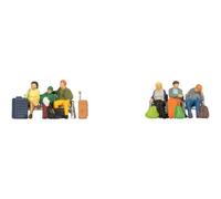 15213 Noch HO Sitting Travel Characters With Luggage Scale 1:87