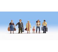 Noch Figure Set 'Travelers', HO Scale, Hand-Painted Figurines, Ideal For