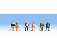 NOCH 15242 HO Scale Sitting People Pcs. 6 (Without Benches)