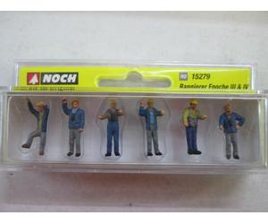 15279 Noch HO 6 Figures Railway Workers as in the photo Scale 1:87