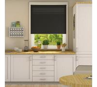 152Cm Drop, 25mm Slat Pvc Venetian Blind 85Cm Black