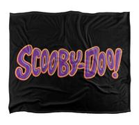 (152cm x 127cm, Black/Pink) Scooby Doo Logo Supersoft Blanket