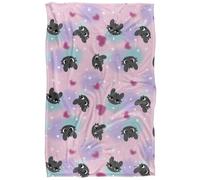 (152cm x 127cm, Blue/Black/White) How To Train Your Dragon Toothless Airbrushed Throw
