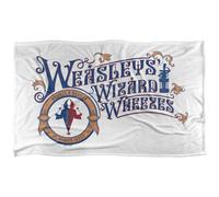 (152cm x 127cm, Multicoloured) Harry Potter Weasleys Wizard Wheezes Soft Touch Blanket