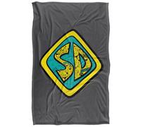 (152cm x 127cm, Multicoloured) Scooby Doo Badge Soft Touch Blanket