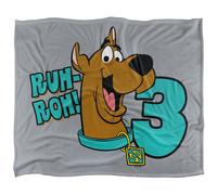 (152cm x 127cm, Multicoloured) Scooby Doo Ruh Roh! I'm 3 Soft Touch Blanket