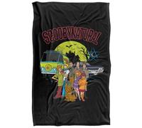 (152cm x 127cm, Multicoloured) Scooby Doo Scoobynatural Mystery Machine And Baby With Gang Blanket