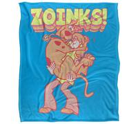 (152cm x 127cm, Multicoloured) Scooby Doo Zoinks Repeat Print Soft Touch Blanket