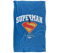 (152cm x 127cm, Multicoloured) Superman Unisex Adult Last Son Of Krypton Collegiate Logo Throw