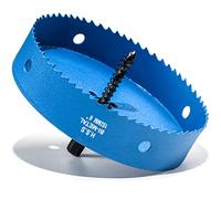 152mm Hole Saw, HSS Bi-Meta Hole Cutter in 30mm Cutting Depth for Wood Boards, Thin Metal Sheet, Drywall and Plastic