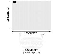 (152X203CM White, UK) Earthing Bed Sheet Anti-static Grounding Sheet Conductive 95% Cotton and 5% Soft Silver Fiber Flat Sheets Sleep Bed Mat