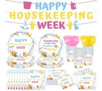 153 Pcs Happy Housekeeping W ecorations We Appreciate You Tableware