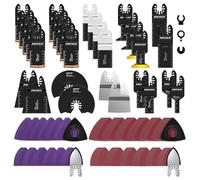 154 Metal Wood Oscillating Tool Blade, Titanium Oscillating Saw Blades with Sandpaper, Quick Release Multi Tool Blades Kits