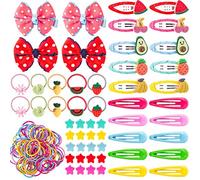 154pcs Girls Hair Accessories Set, Kids Hair Clips Hair Ties Snap Barrettes Hair Bows for Baby Little Girls