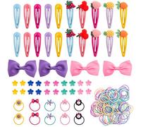154pcs Girls Hair Accessories Set, Kids Hair Clips Hair Ties Snap Barrettes Hair Bows for Baby Little Girls