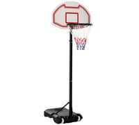 155-210cm Height Adjustable Basketball Stand Backboard Portable w/ Net HOMCOM