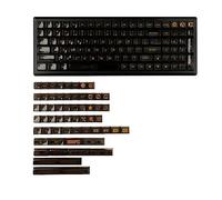 155 Crystal Backlit Keycaps Black Virtual War MDA Profile Shine Through PC for MX Mechanical Keyboard 96 87 84 80 75 68 64 Split
