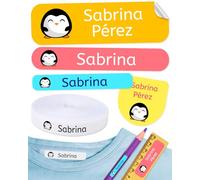 155 Custom Name Labels for Clothing & School Supplies. 100 Eco-Friendly Iron-On Fabric Labels + 55 Waterproof Stickers