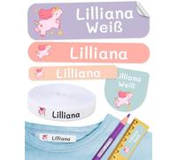 155 Custom Name Labels for Clothing & School Supplies. 100 Eco-Friendly Iron-On Fabric Labels + 55 Waterproof Stickers