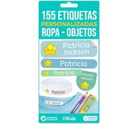 155 Custom Name Labels for Clothing & School Supplies. 100 Eco-Friendly Iron-On Fabric Labels + 55 Waterproof Stickers