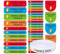 155 Custom Name Labels for Clothing & School Supplies. 100 Eco-Friendly Iron-On Fabric Labels + 55 Waterproof Stickers