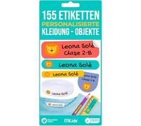 155 Custom Name Labels for Clothing & School Supplies. 100 Eco-Friendly Iron-On Fabric Labels + 55 Waterproof Stickers