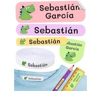 155 pcs Personalized Name Labels for Kids School. 100 Iron on Name Labels for Clothes and 55 Personalized Name Stickers. Labels to Mark Clothes and School Supplies. (Shapes)