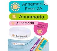 155 Personalized Stickers to Mark Clothes and Objects. 100 Thermo-Adhesive Fabric Labels to Iron on Clothes + 55 Water-Resistant Adhesive Labels for Objects. Custom Name. (Color 9)