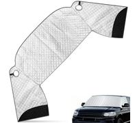 155 x120cm Car Front Window Cover, Windscreen Protector in all Weather, Sunshade for Most Vehicles, Auto Windshield Protective for UV, Snow, Ice, Frost, Sun, Dust, Water Resistant (Silver)