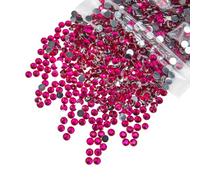 1550PCS 5mm Crystal Hot Pink Resin Rhinestones for Crafting Rose Red Flatback Stones Bulk SS20 Non-Hotfix Diamonds Crystals Gems Charms for Nails Face Eyes Makeup Mugs Tumblers DIY Crafts Decor
