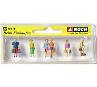 Noch 15518 - Shoppers (6) And Dog Figure Set HO Gauge Scenics - 2nd Class Post