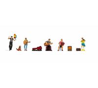 Noch H0 Street Artist Figures Hand Coloured Plastic Figure Set for Gauge H0 - Revives Your Model Railway System