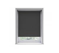 (155cm) No Drill Black Thermal Blackout Roller Blind (170cm Drop)